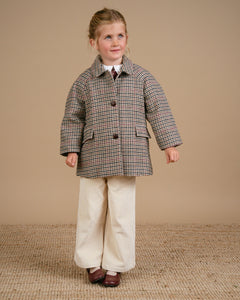 Checked Tweed Car Coat for girl