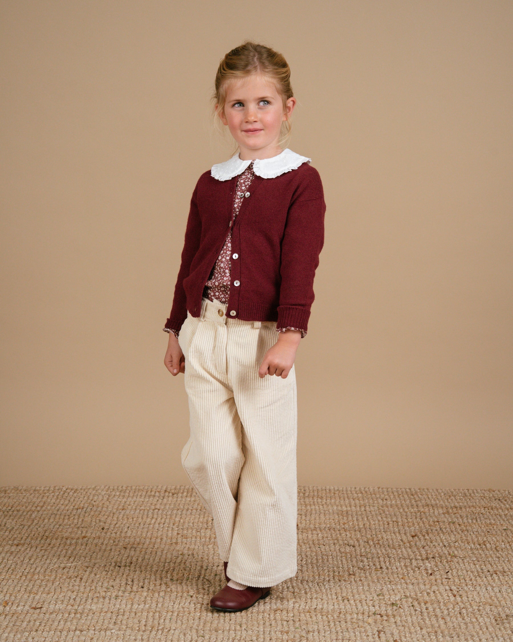 Cyrilla Trousers in Ivory Corduroy