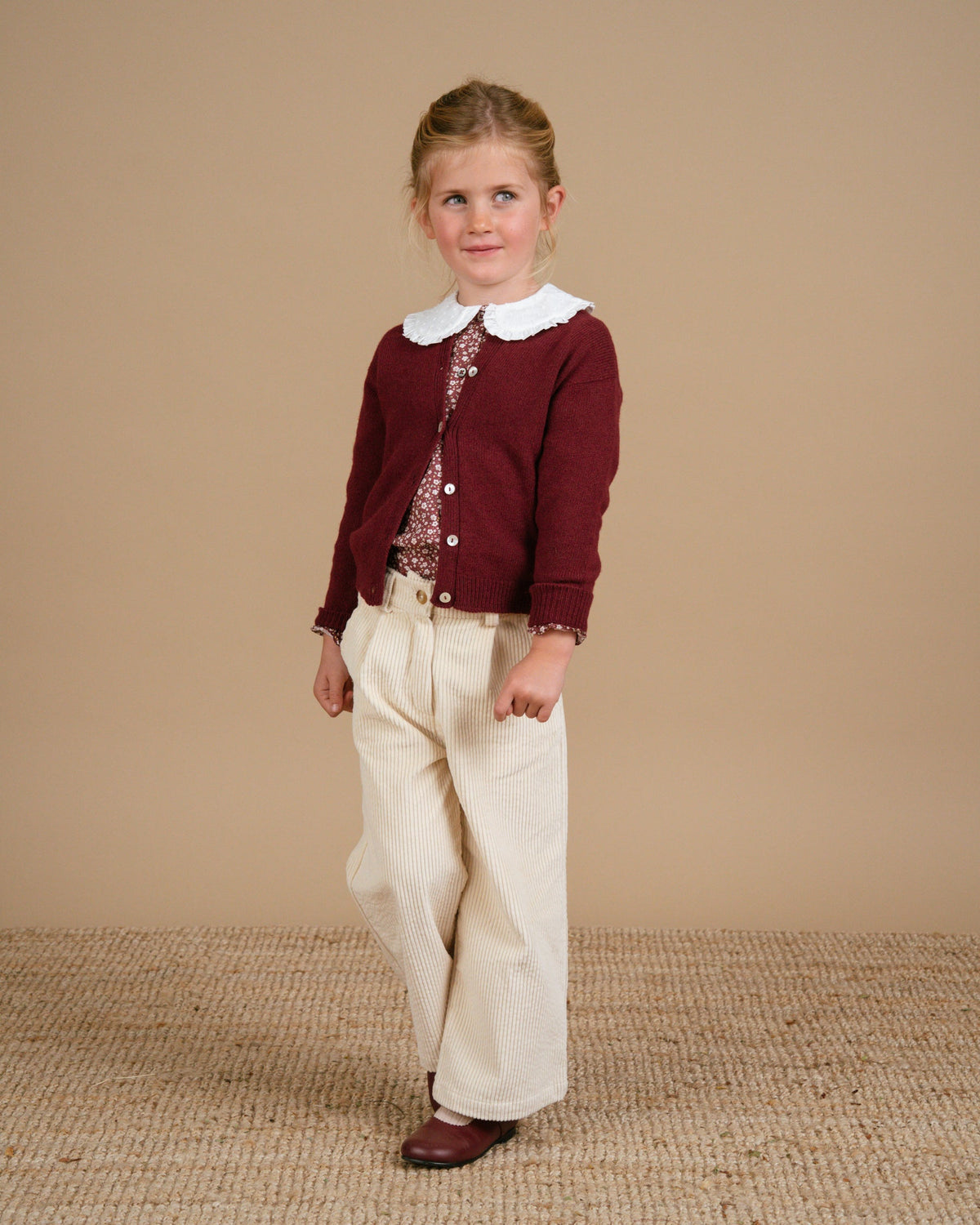 Cyrilla Trousers in Ivory Corduroy