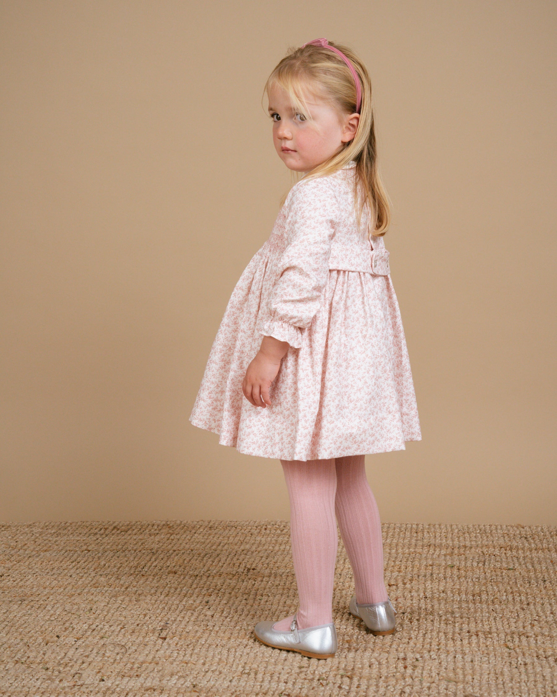 Shirley Dress in Pink Minifloral