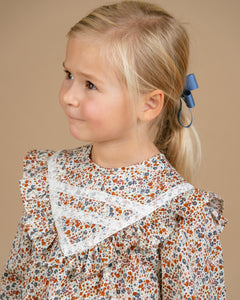 Avie Dress in Brown/Blue Liberty