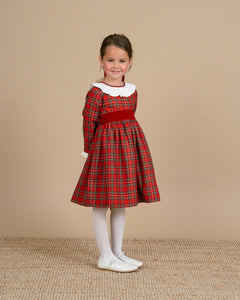 Pompadour Dress in Red Tartan