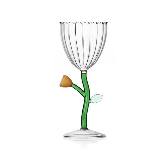 Botanica Optical Wine Glass, 9.5 oz. - Amber Color