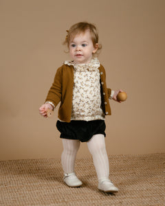 Puce Cardigan in Mustard