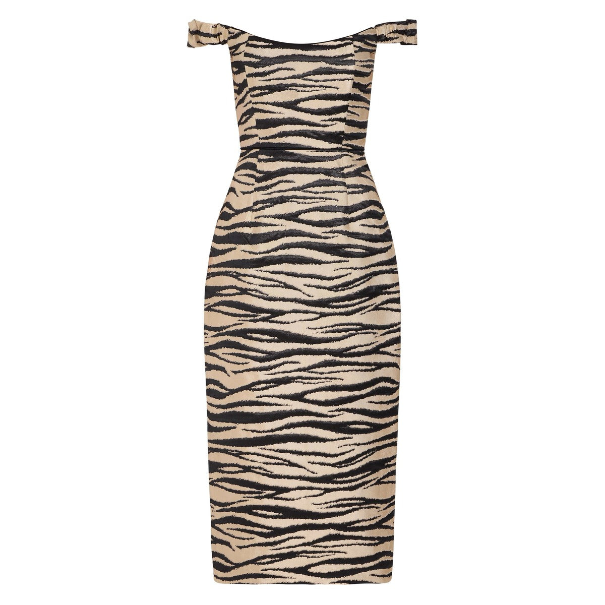 amina-zebra-striped-midi-dress