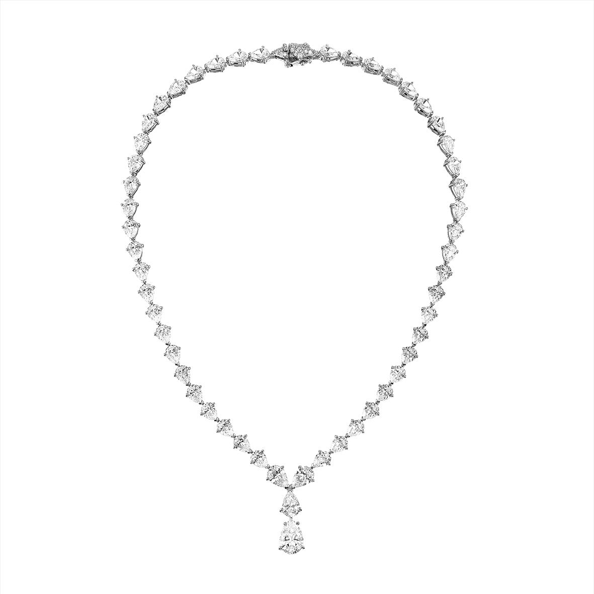 Diamond Nova Necklace: White Gold