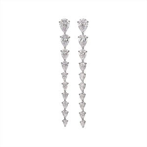 Diamond Nova Earrings. White Gold