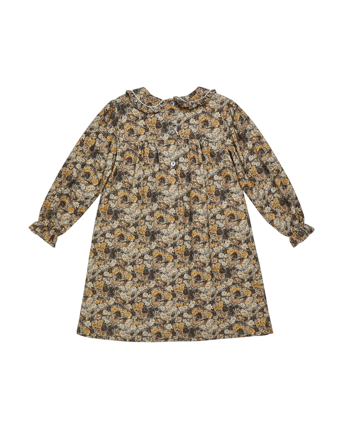 Antoinette Dress Floral Emerised Twill