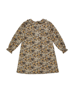 Antoinette Dress Floral Emerised Twill