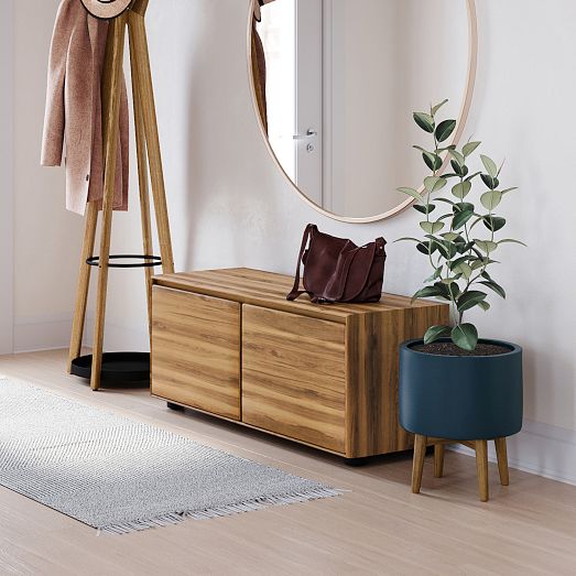 Anton Solid Wood Coat Rack - Burnt Wax