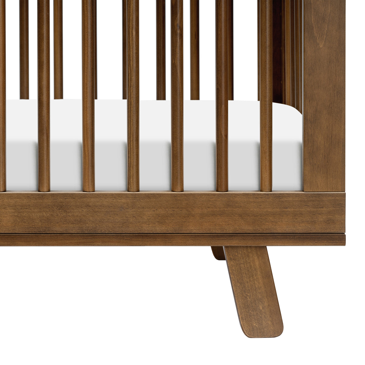 Hudson 3-in-1 Convertible Crib with Toddler Bed Conversion Kit in Natural Walnut