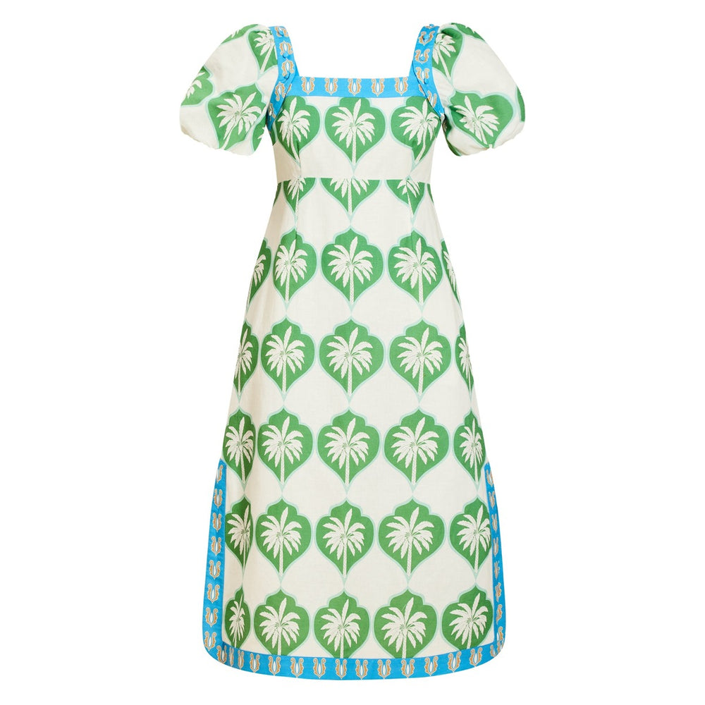 Apollo Convertible Midi Dress in Palm Bay Blue