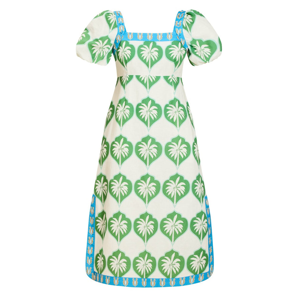 Apollo Convertible Midi Dress in Palm Bay Blue