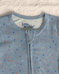 Aquarius Bamboo Footie for Baby, Star Sign Footie, Zodiac Bamboo Pjs