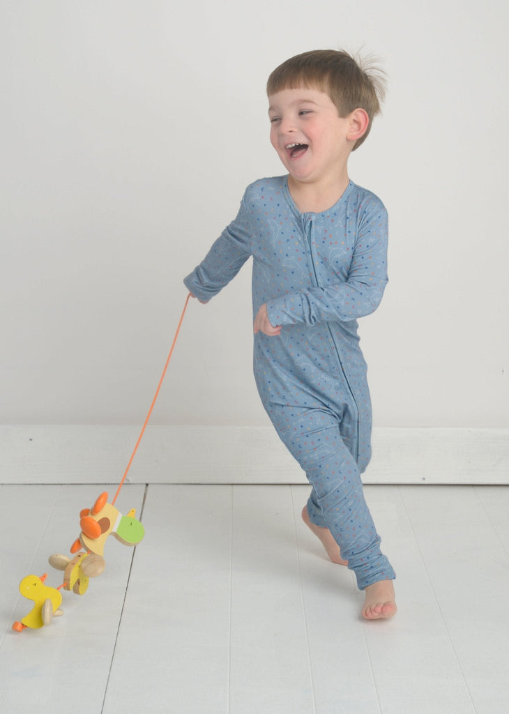 Aquarius Bamboo Romper, Star Sign Print Bamboo Pajamas, Astrology PJs