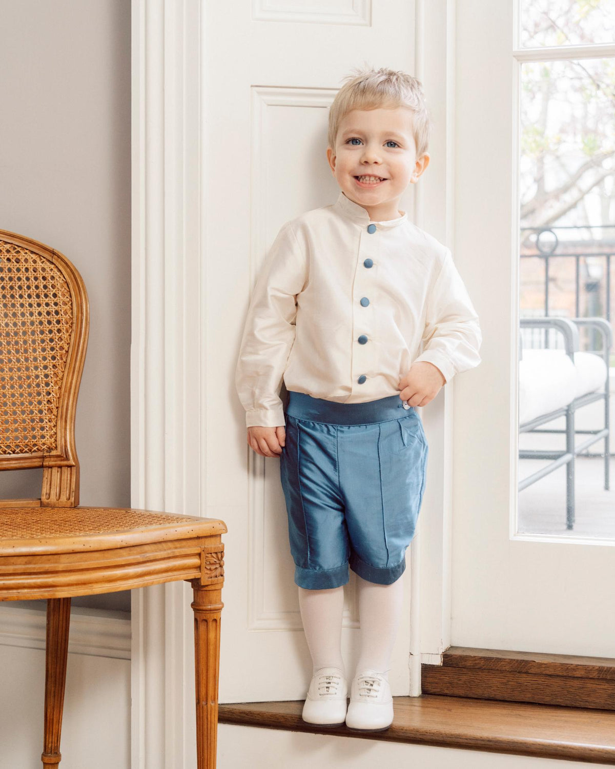 Archie Knickerbocker Silk Blue