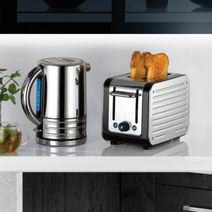2 Slot Design Series Toaster in Black/Stainless Steel
