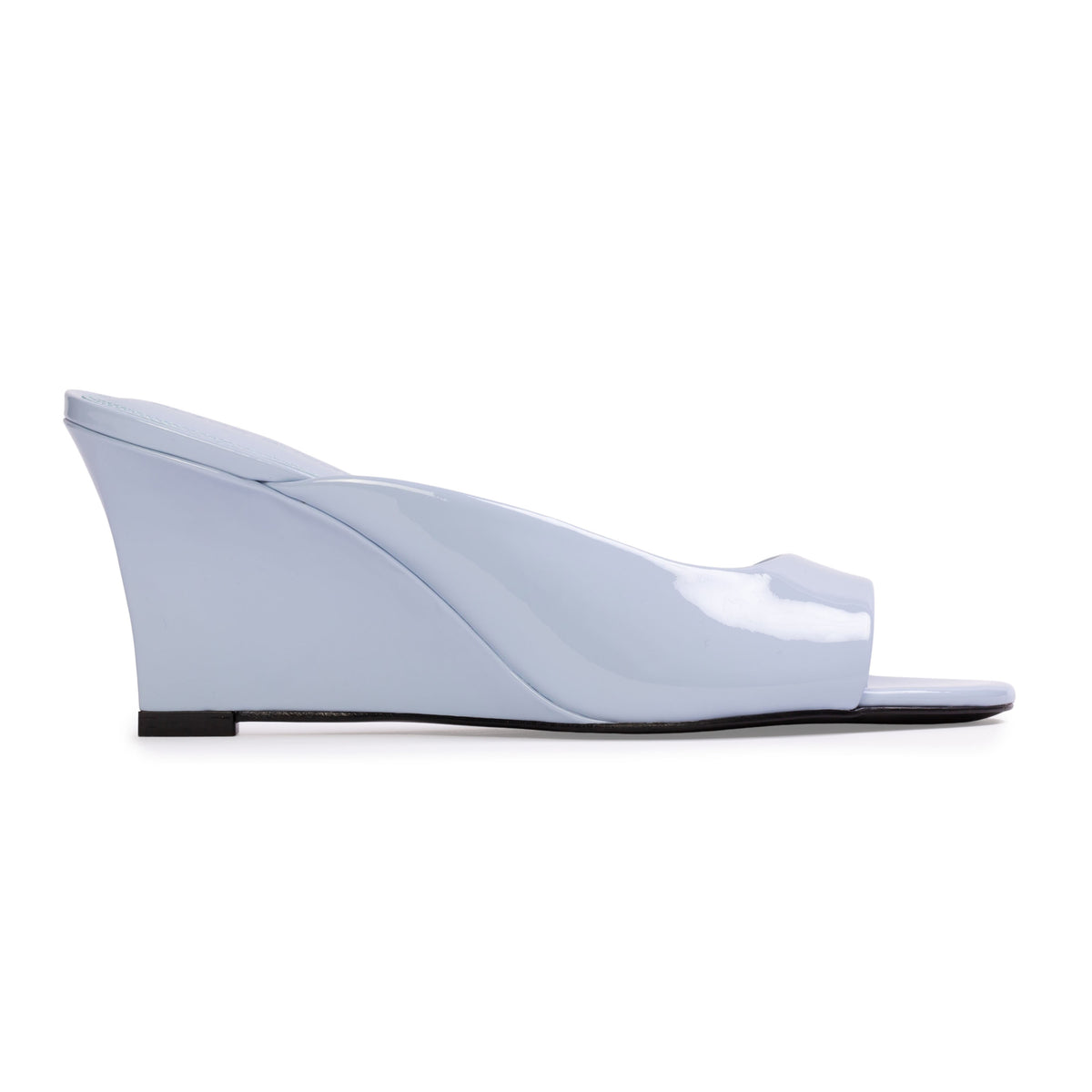 Arisha 70 Mule in Sky Blue Patent Leather