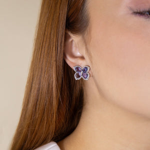 Artemis Blue Sapphire and Diamond Earrings - Jewelry - RUCHI New York
