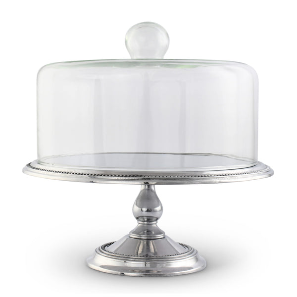 Beaded Cake Stand with Dome