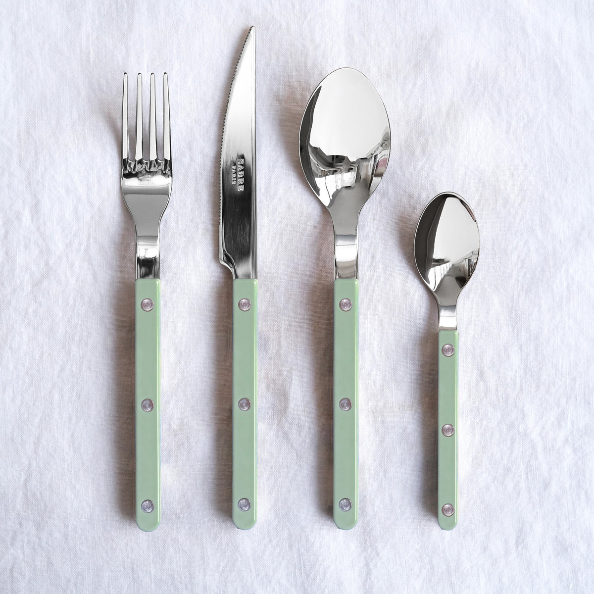 Bistrot Place Setting in Asparagus, Set of 5