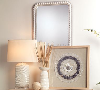 Audrey Beaded Rectangle Wall Mirror, 26" x 38"