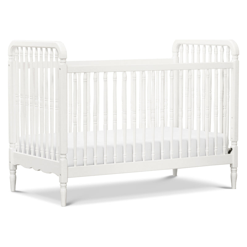 Liberty 3-in-1 Convertible Spindle Crib with Toddler Bed Conversion Kit in Warm White