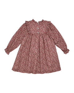 Avie Dress Burgundy Floral