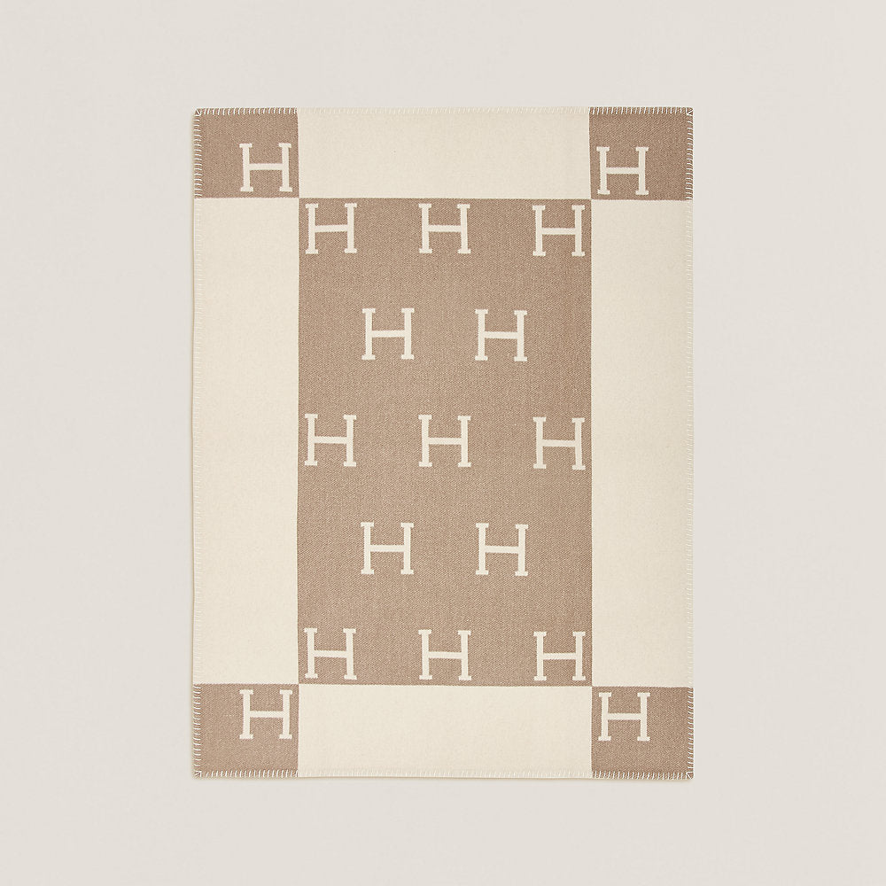 Avalon baby blanket - Noisette Moyen/ Blanc