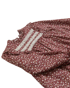 Avie Dress Burgundy Floral