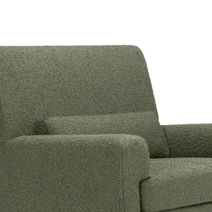Sleepytime Rocker in Olive Boucle with Light Legs