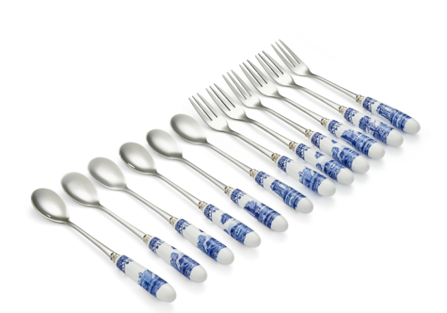 Blue Italian 12 Piece Cutlery Set