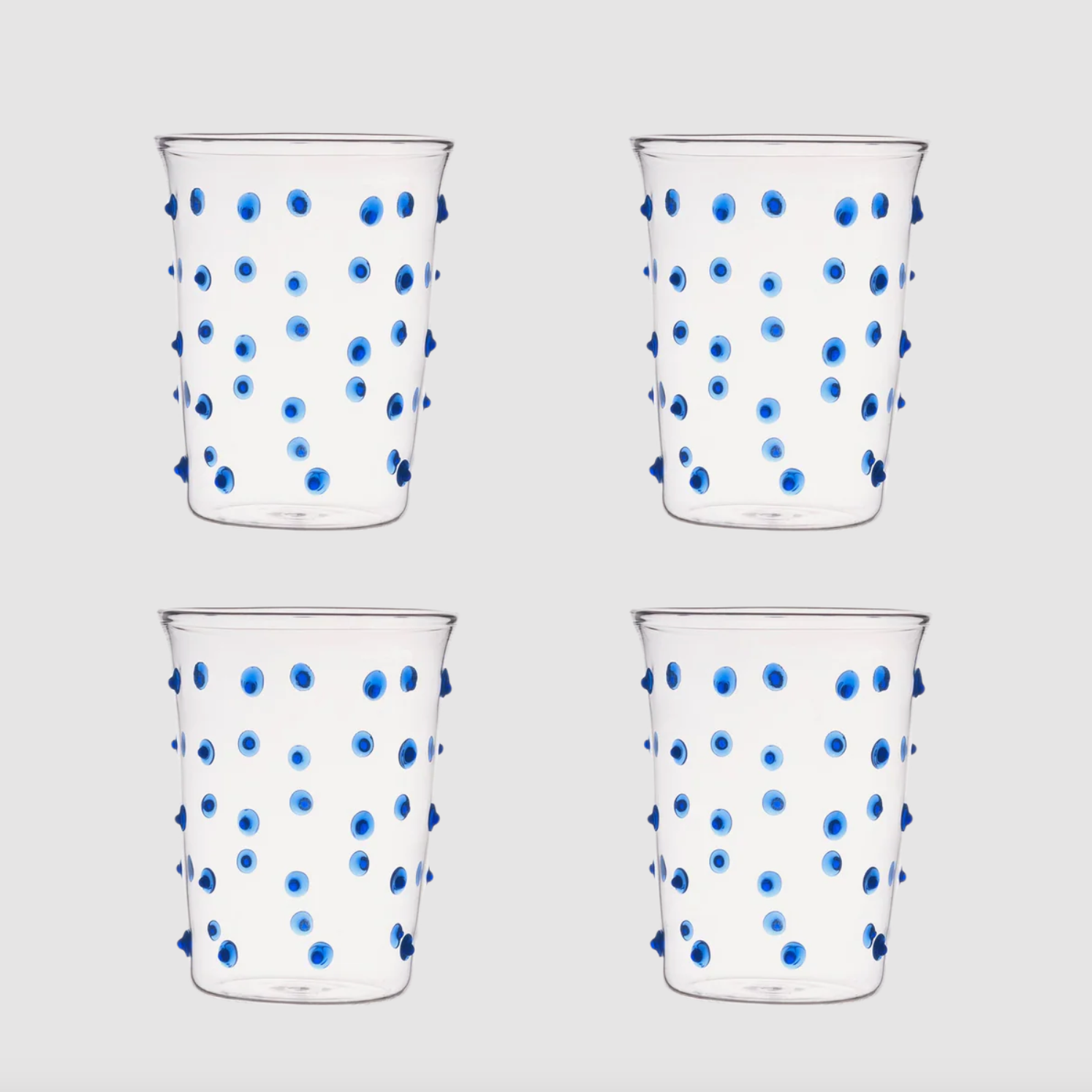Blue Pom Tumbler, Set of 4
