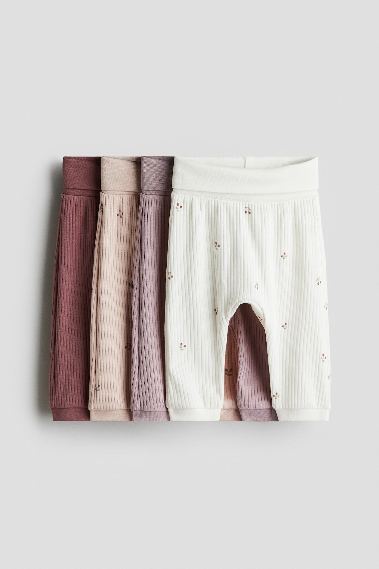 4-pack Ribbed Cotton Pants