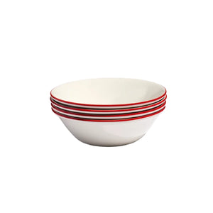 Side Bowls in Red Rim