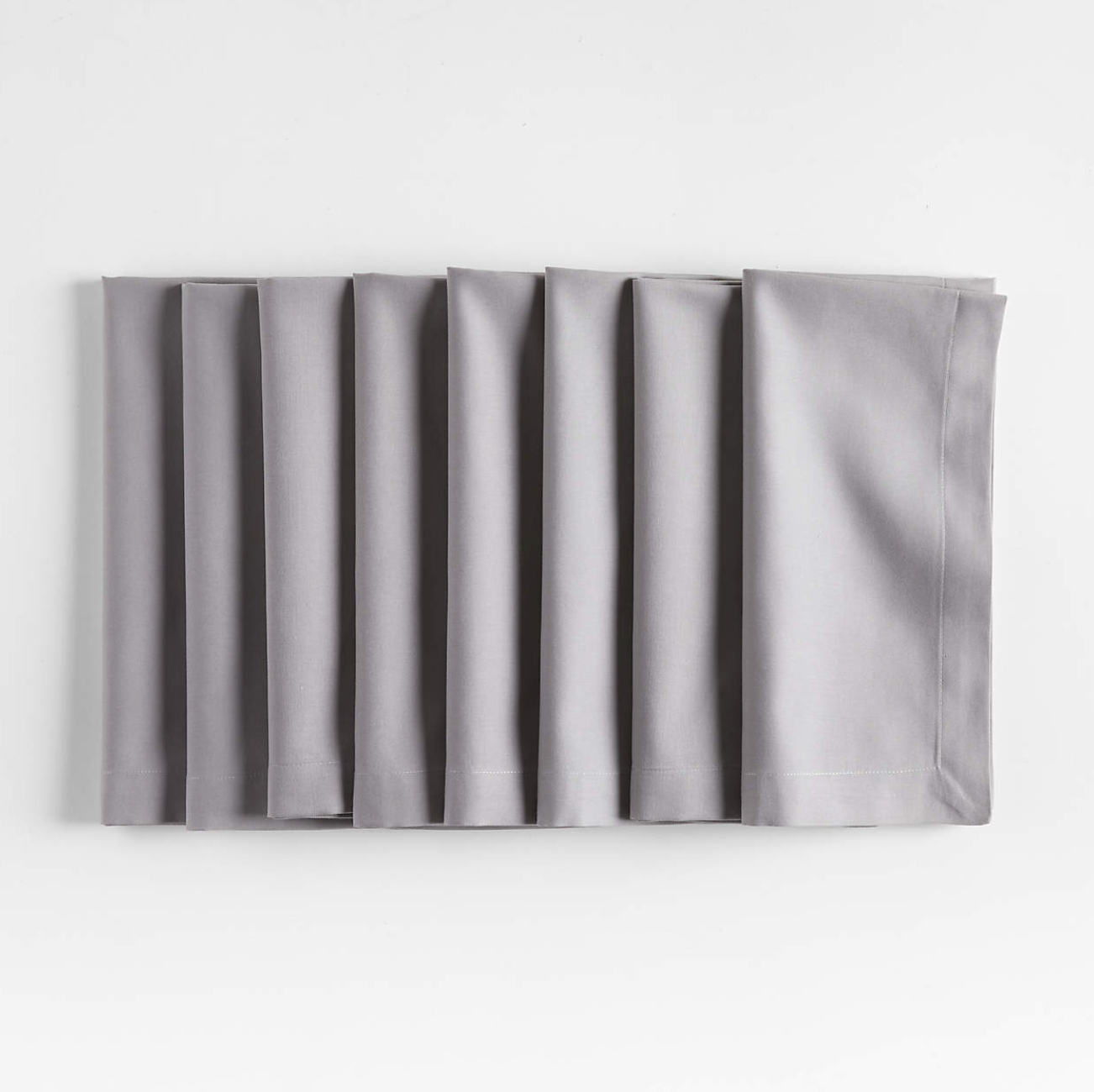 Aspen Metal Grey Organic Cotton Napkins, Set of 8