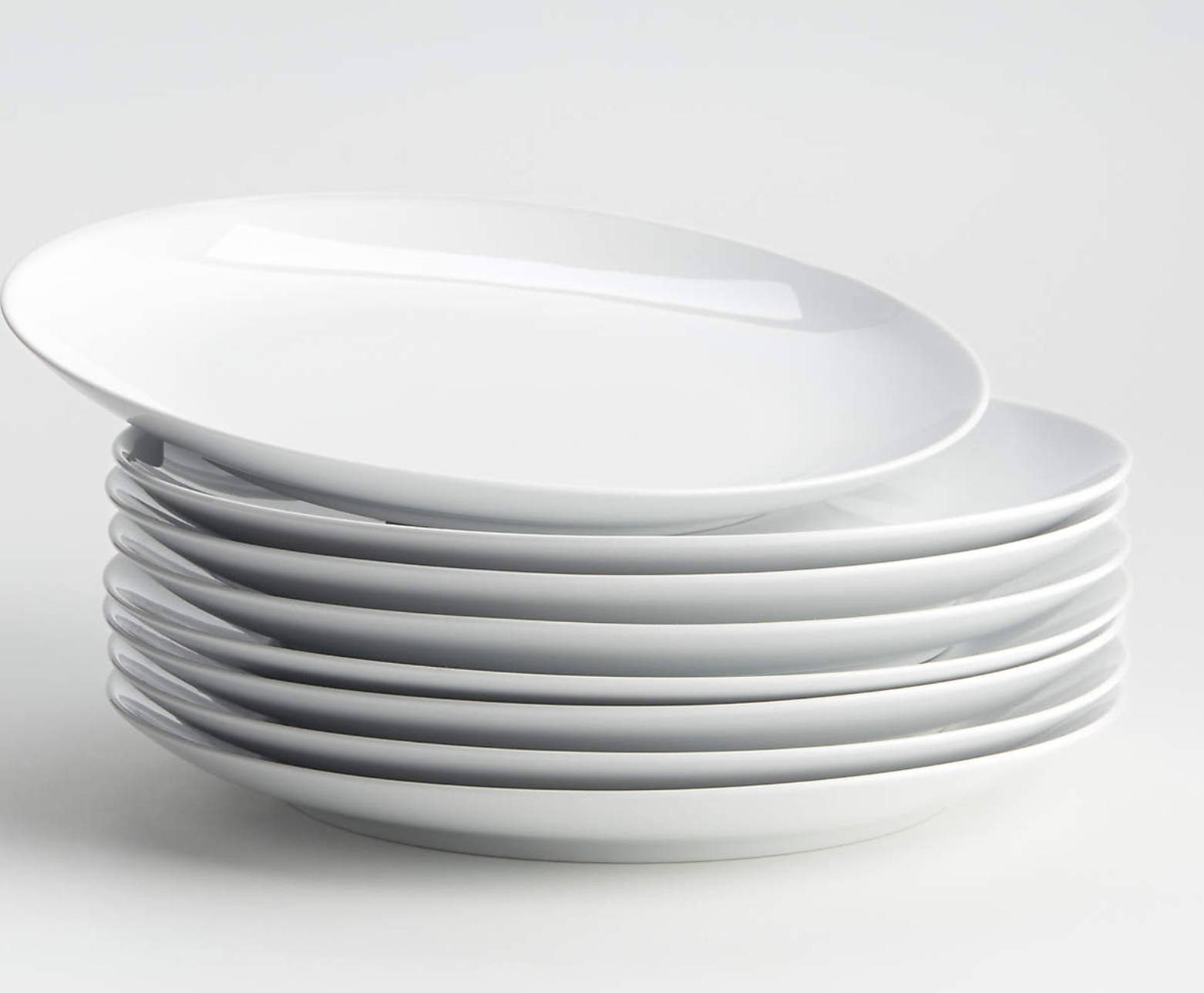 Aspen Porcelain Coupe Dinner Plates, Set of 8