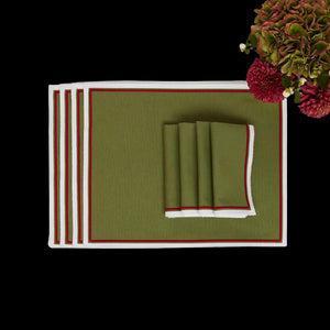 Festive Green Placemats, Set of 4