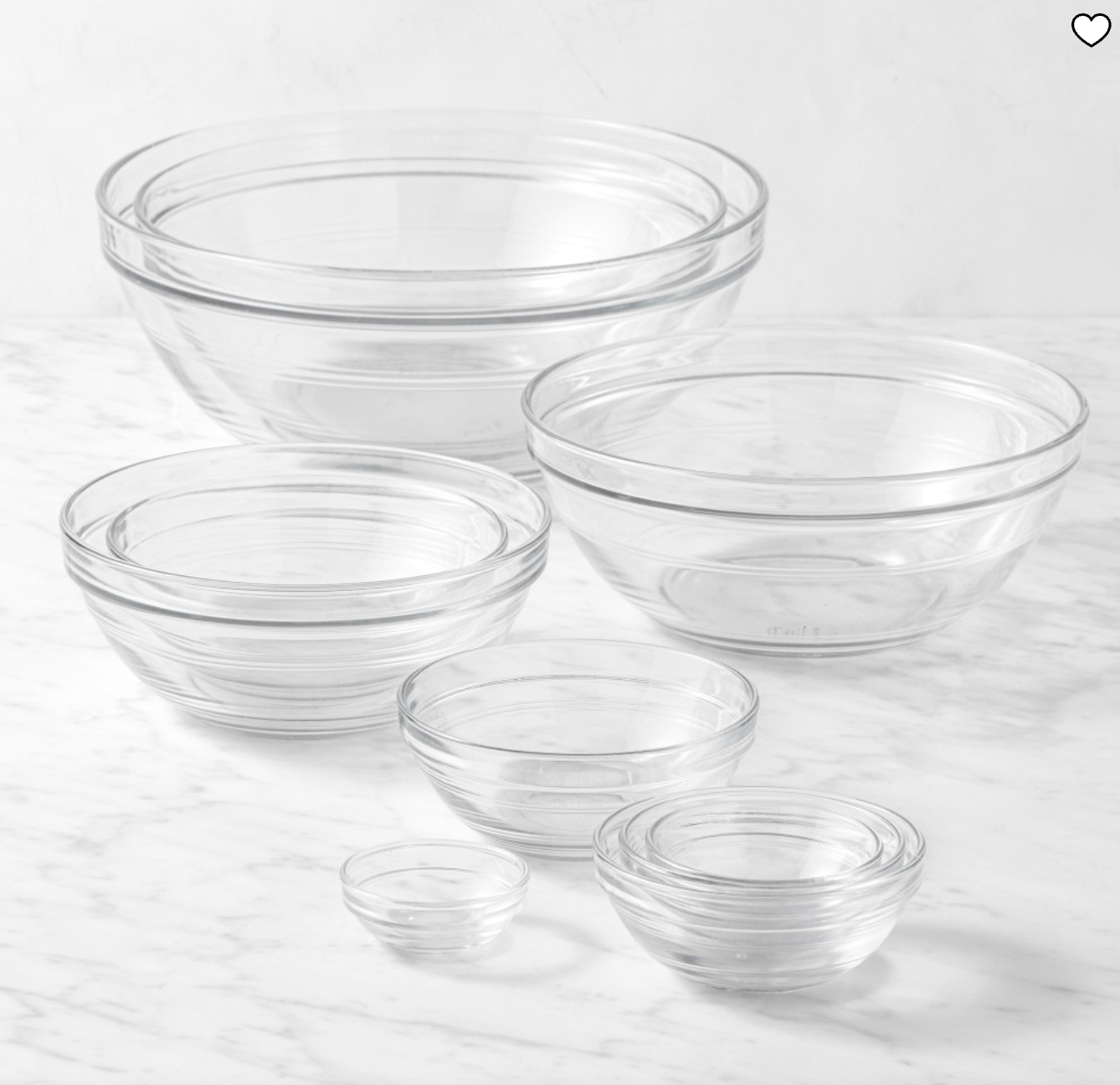 10-piece Glass Mixing Bowl Set