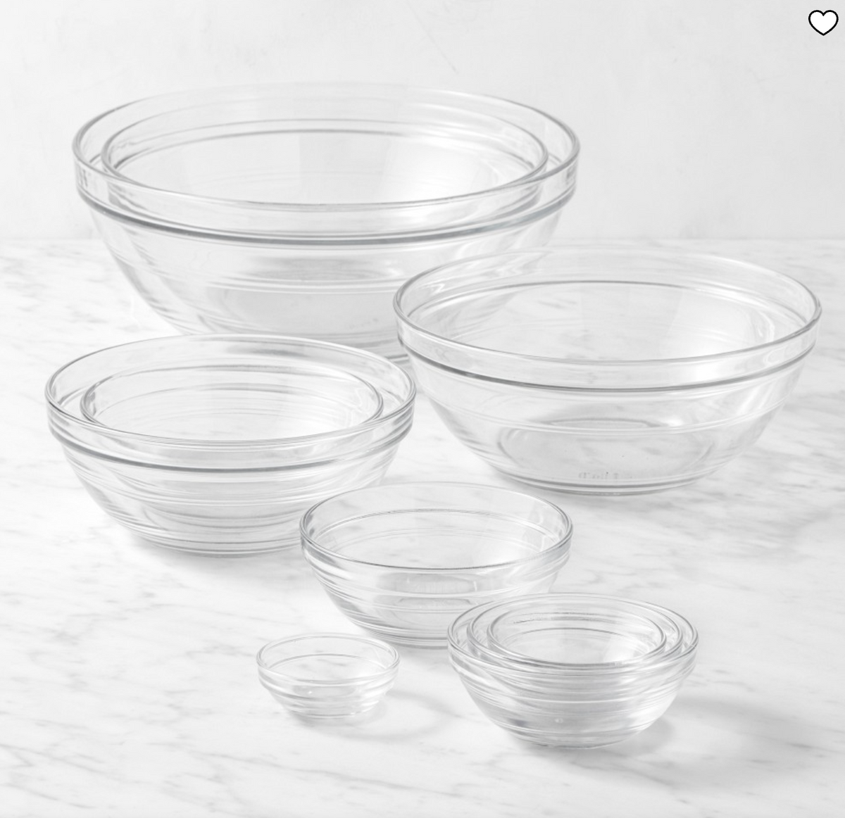 10-piece Glass Mixing Bowl Set