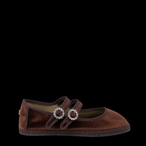 Double Lace Flat in Brownie