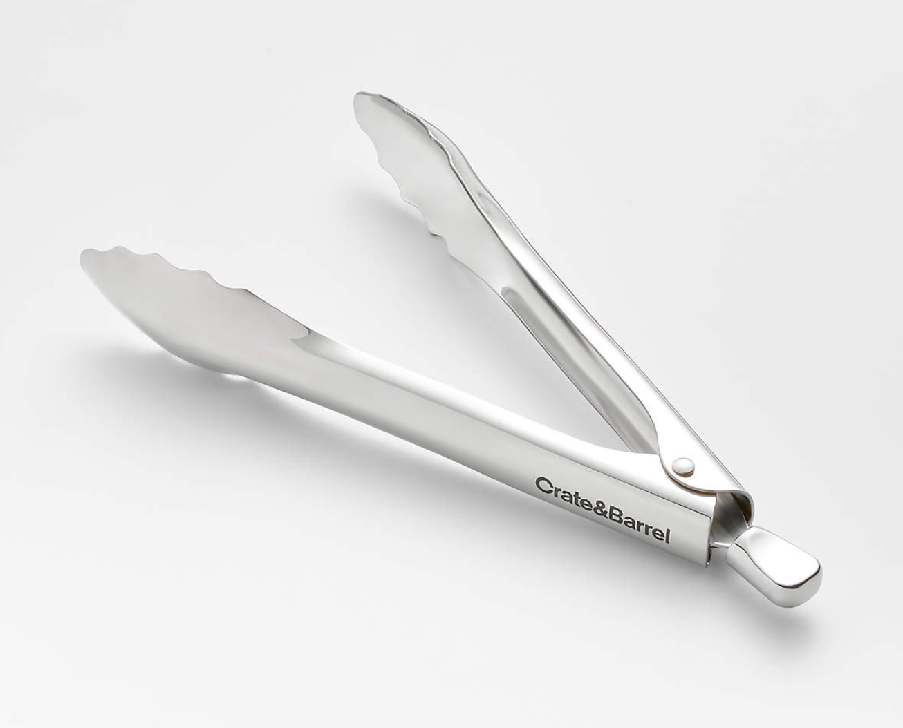 Crate & Barrel 9" Stainless Steel Tongs