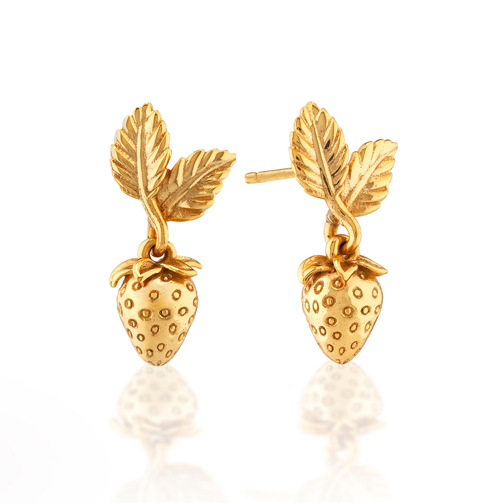 Meadow Berry Drop Earrings in Gold