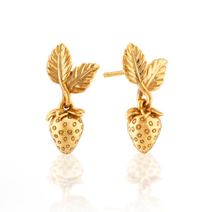 Meadow Berry Drop Earrings in Gold