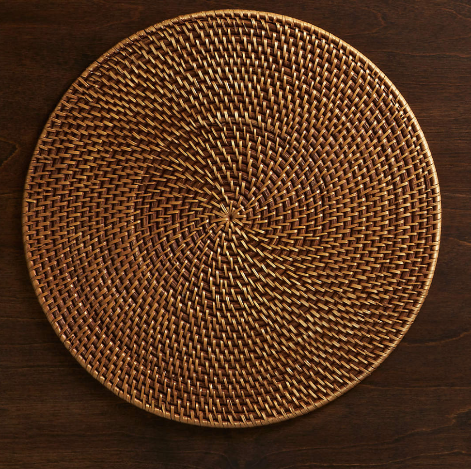 Artesia Round Woven Rattan Placemat (Honey)