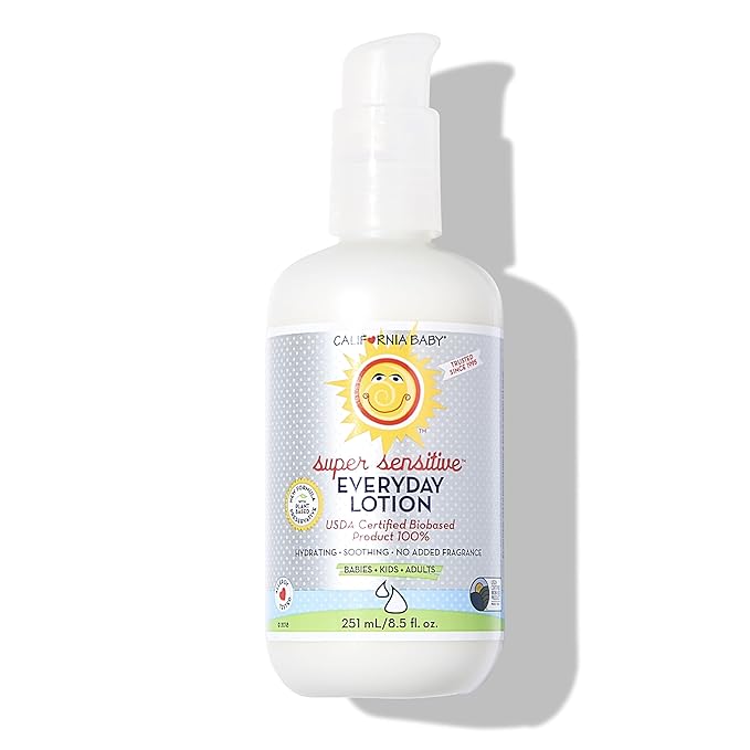 California Baby Super Sensitive Unscented Lotion | 100% Plant-Based Ingredients