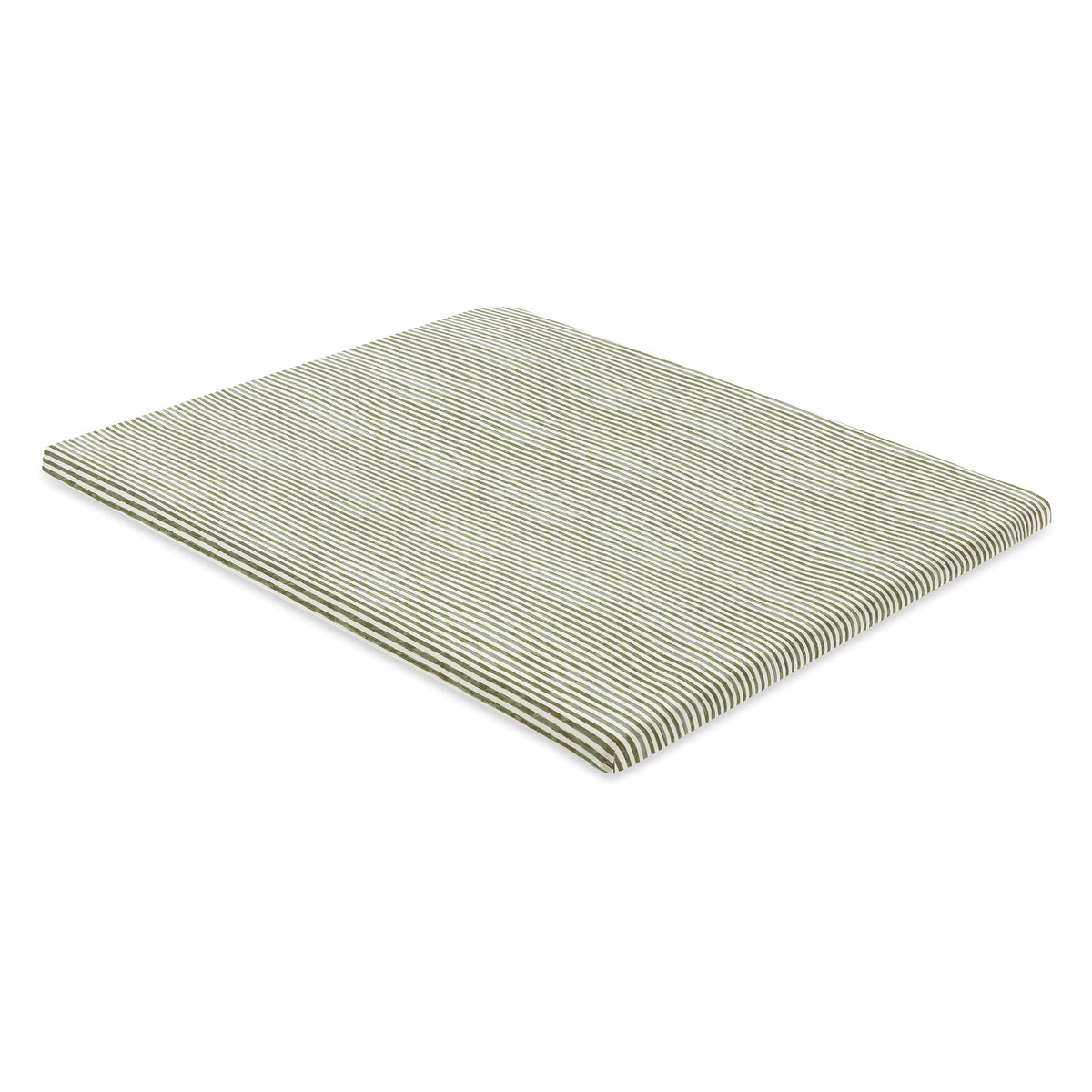 All-Stages® Midi Crib Sheet in GOTS Certified Organic Brushed Cotton by Nate Berkus in Juniper Stripe
