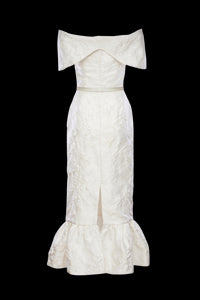 OTM Exclusive: Alex Dress in Ivory Brocade