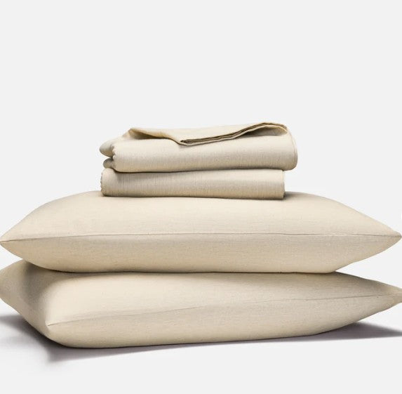 Brushed Flannel Core Sheet Set | Speckled Oat | Queen