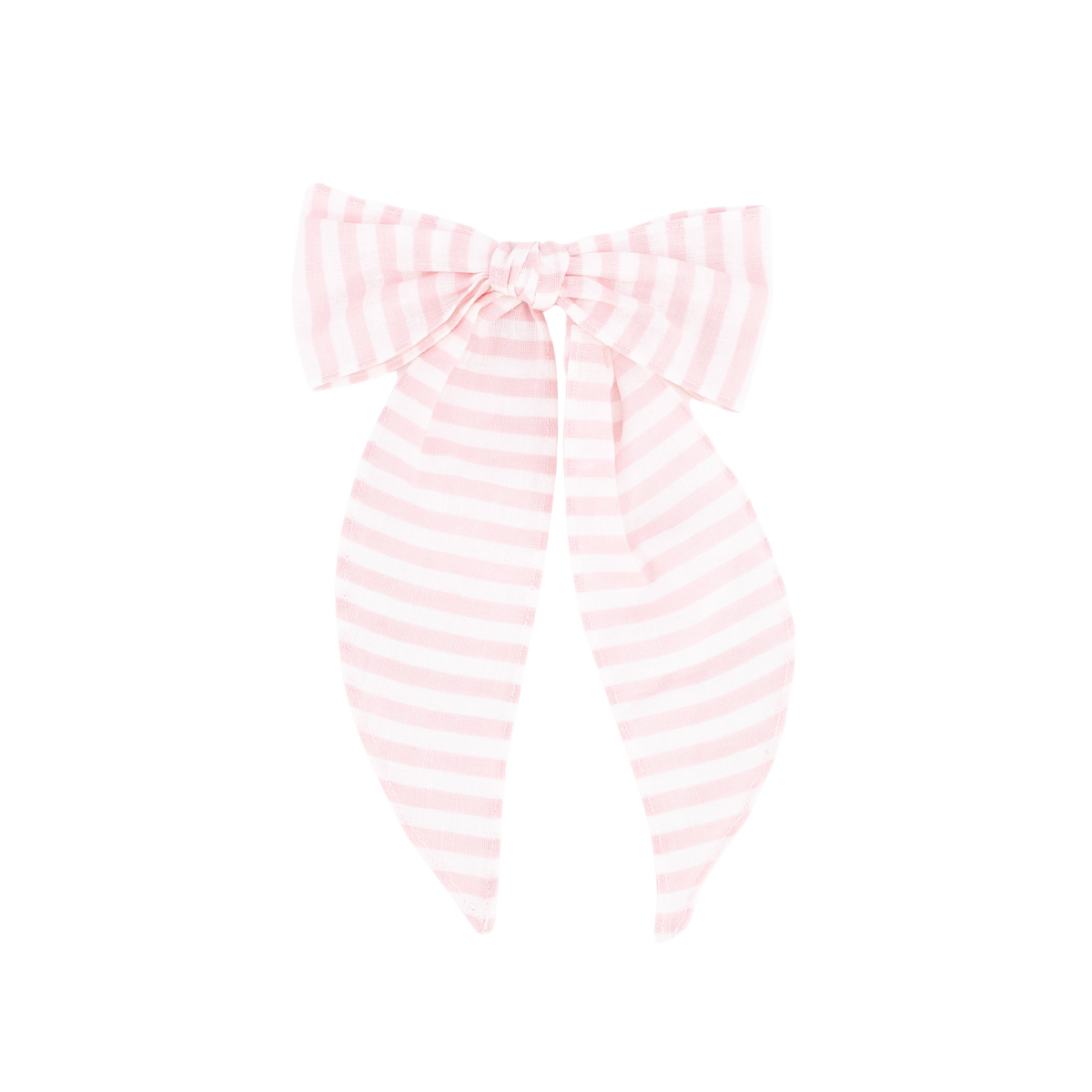 Front view of Ananas Bow showcasing its pink and white gingham pattern with a black background